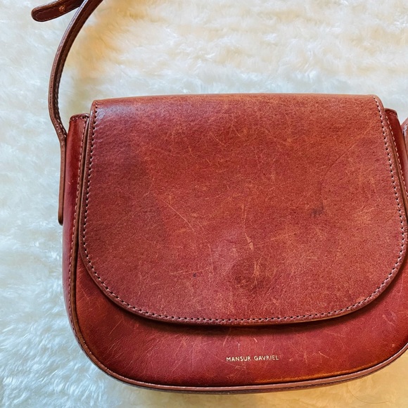 Mansur Gavriel Mini Crossbody Bag in Brandy - Picture 2 of 7